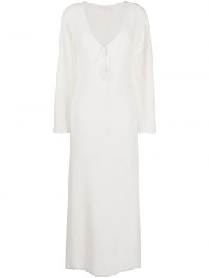Плетена макси рокля Peony бяло