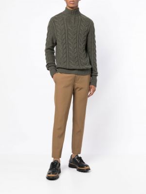Chunky tipa džemperis ar pogām N.peal zaļš