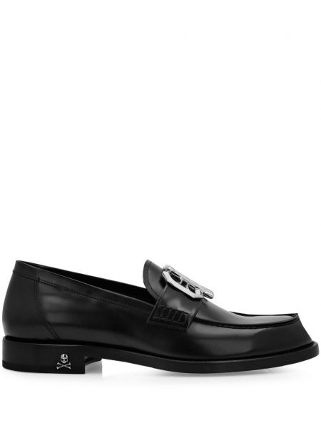 Mocassins en cuir Philipp Plein noir