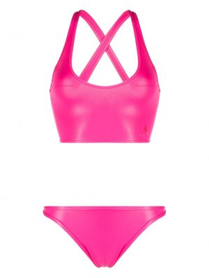 Bikini mit stickerei The Attico pink