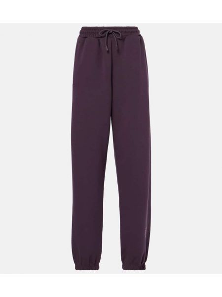 Puuvilla fleece verryttelyhousut Adidas By Stella Mccartney violetti