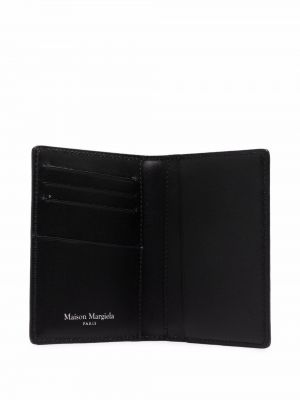 Kožená peněženka s potiskem Maison Margiela černá