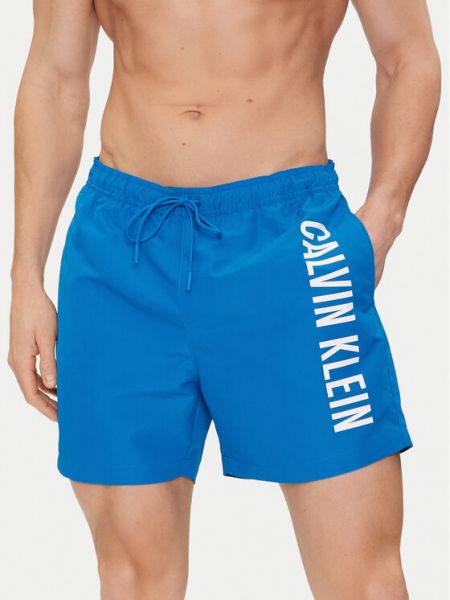 Priliehavé šortky Calvin Klein Swimwear modrá