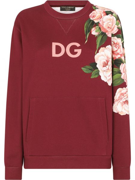 Sudadera de flores Dolce & Gabbana rojo