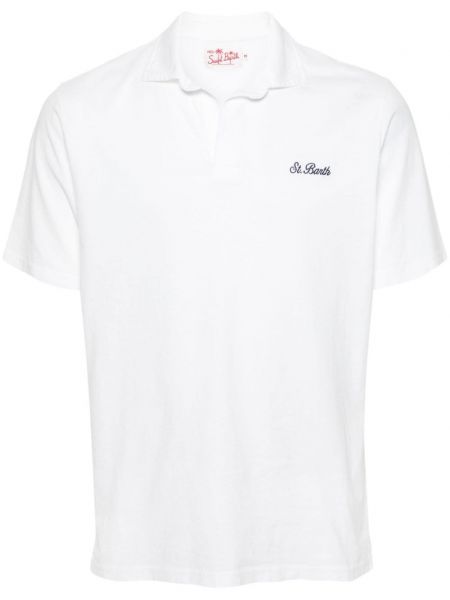 Памучна поло тениска Mc2 Saint Barth бяло