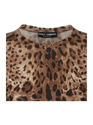 Sudadera de tela jersey con estampado de cachemira Dolce & Gabbana marrón