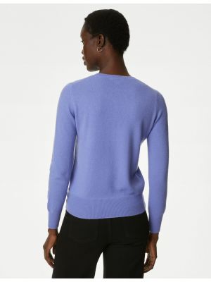 Kašmírový svetr Marks & Spencer fialový