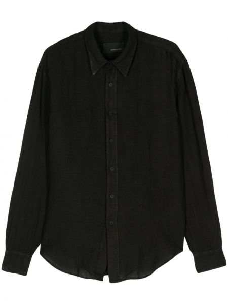 Ľanová košeľa Costumein čierna
