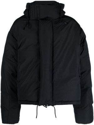 Páperová bunda s kapucňou Entire Studios čierna