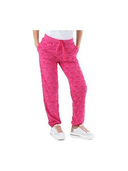 Pantalones de chándal de algodón Moschino rosa