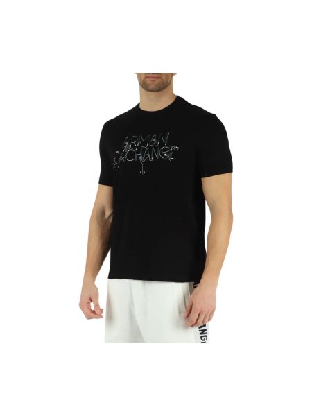 Camisa de algodón Armani Exchange negro