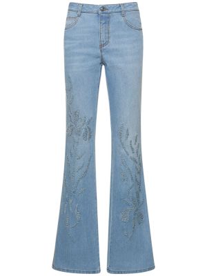 Bootcut džínsy s výšivkou Ermanno Scervino modrá