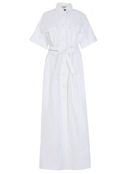 Платье-рубашка Brunello Cucinelli белое