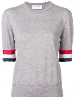 Camiseta de lana Thom Browne gris