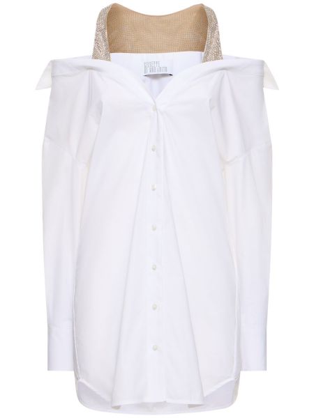 Vestido de algodón Giuseppe Di Morabito blanco