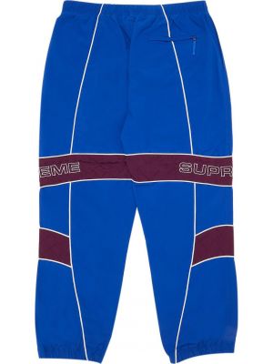 Жаккардовые брюки Supreme синие