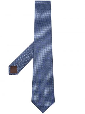 Jedwabny krawat żakardowy Canali niebieski