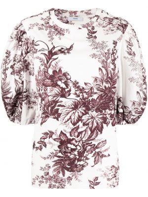 Блуза на цветя с принт Erdem бяло