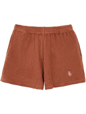 Shorts med broderi Sporty & Rich orange