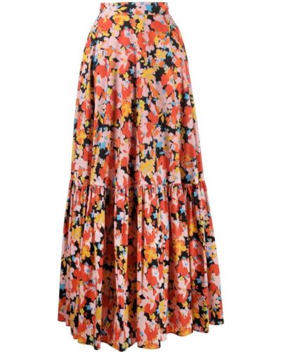 Suknja s printom s apstraktnim uzorkom Plan C ružičasta