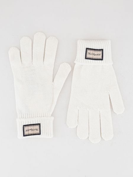 Трикотажные перчатки Karl Lagerfeld белые