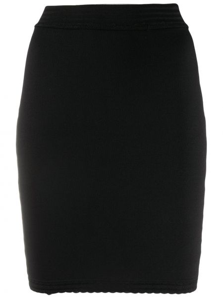 Klasické mini sukně s vysokým pasem Alaïa Pre-owned - černá