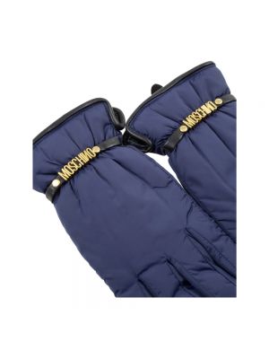 Rękawiczki Moschino niebieskie