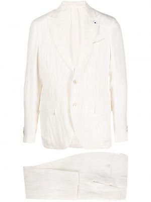 Lniany garnitur Lardini biały