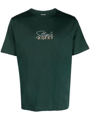 Bavlnené tričko s výšivkou Autry zelená