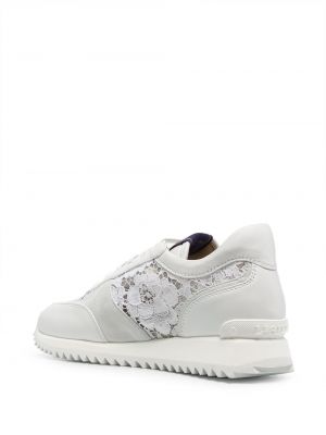 Sneakersy skórzane koronkowe Le Silla białe