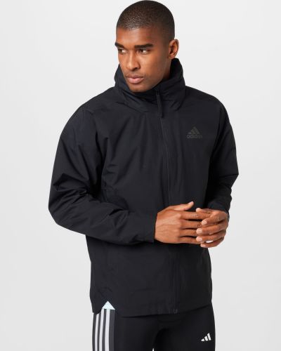 Αδιάβροχος μπουφάν Adidas μαύρο