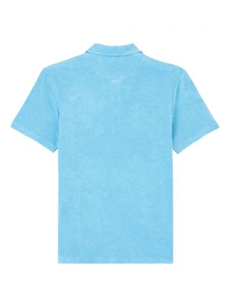 Medvilninis siuvinėtas polo marškinėliai Vilebrequin mėlyna