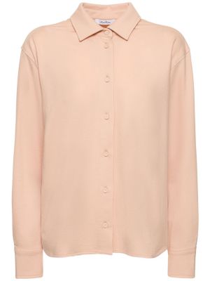 Camicia di lana in jersey Max Mara rosa