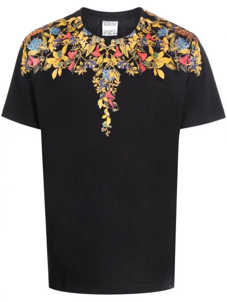 Trykt floral t-skjorte Marcelo Burlon County Of Milan svart