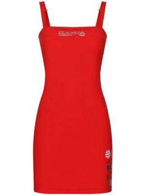 Mini-abito con scollo quadrato Dolce & Gabbana Dg Vibe rosso
