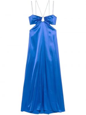 Hedvábné koktejlové šaty Frame - modrá