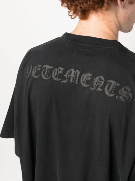 T-shirt di cotone Vetements nero