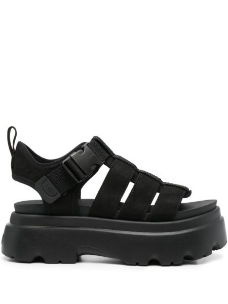 Kožené sandále Ugg čierna