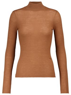 Vlnený sveter Nanushka hnedá