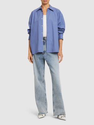 Camisa de algodón Alexander Wang violeta