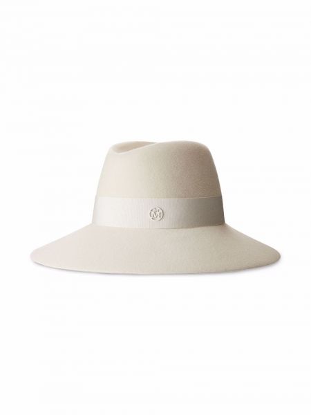 Ūdensizturīgs filca cepure Maison Michel balts