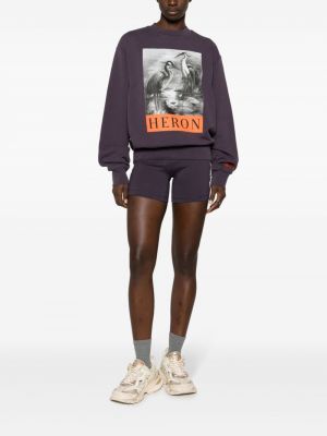 Sweatshirt aus baumwoll mit print Heron Preston lila