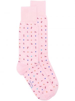 Памучни чорапи Paul Smith розово