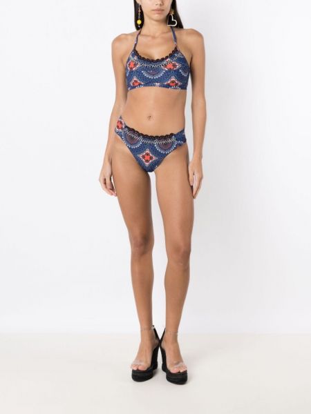 Bikini mit print Amir Slama blau
