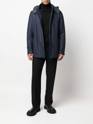 Mantel mit kapuze Canali blau