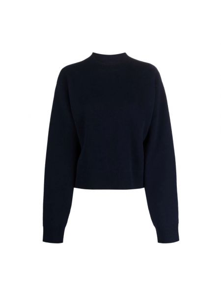 Sweter z długim rękawem Jil Sander niebieski