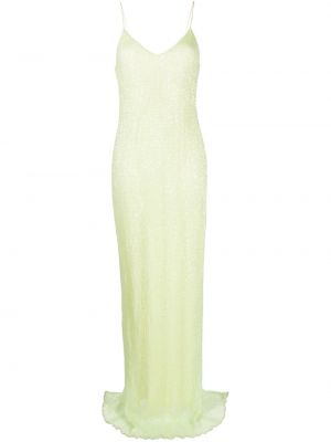 Вечерна рокля с пайети Rosetta Getty зелено