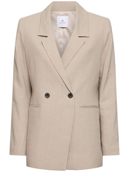 Blazer i linne Anine Bing beige