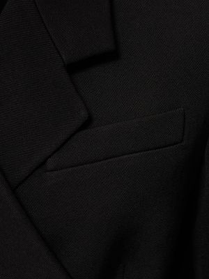 Vlnený kabát Khaite čierna