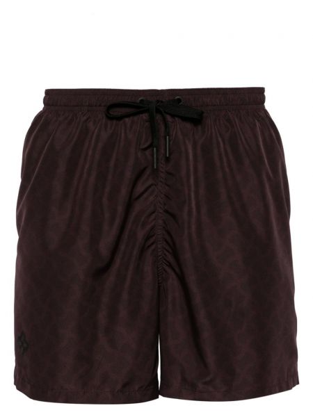 Kratke hlače s potiskom z abstraktnimi vzorci Tagliatore vijolična